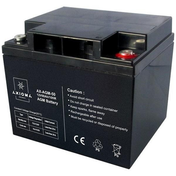 Акумулятор AGM 50 Аг 12 В, AX-AGM-50, AXIOMA energy