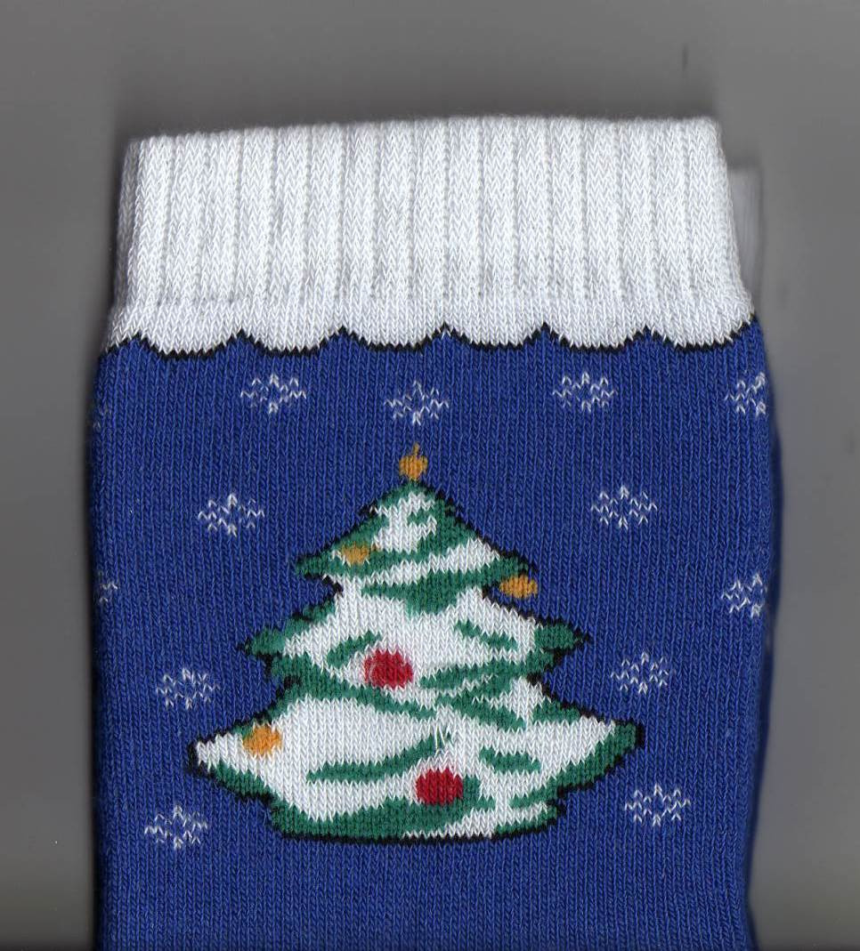 Новогодние носки детские махра внутри "Класик" Украина 20 размер синий - фото 3 - id-p209619859