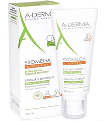 A-Derma Exomega Control Пом'якшувальне молочко Для Сухої й Атопічної шкіри 200 мл Франція Доставка з ЄС