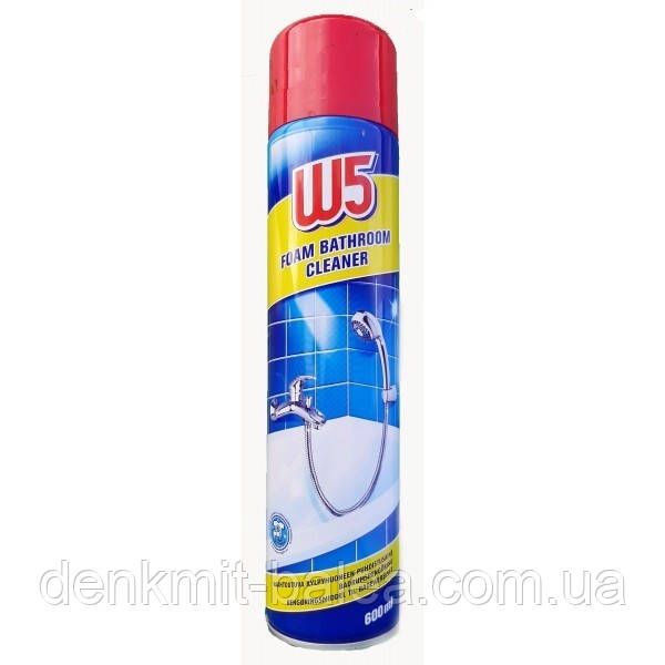 Засіб для прибирання ванної кімнати W5 Foam Bathroom Cleaner 600 мл, фото 1