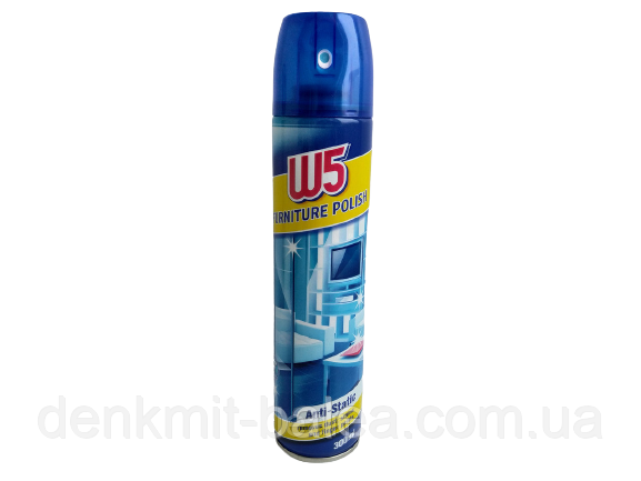 Поліроль для меблів W5 Furniture Polish Anti-Static 250 мл, фото 1