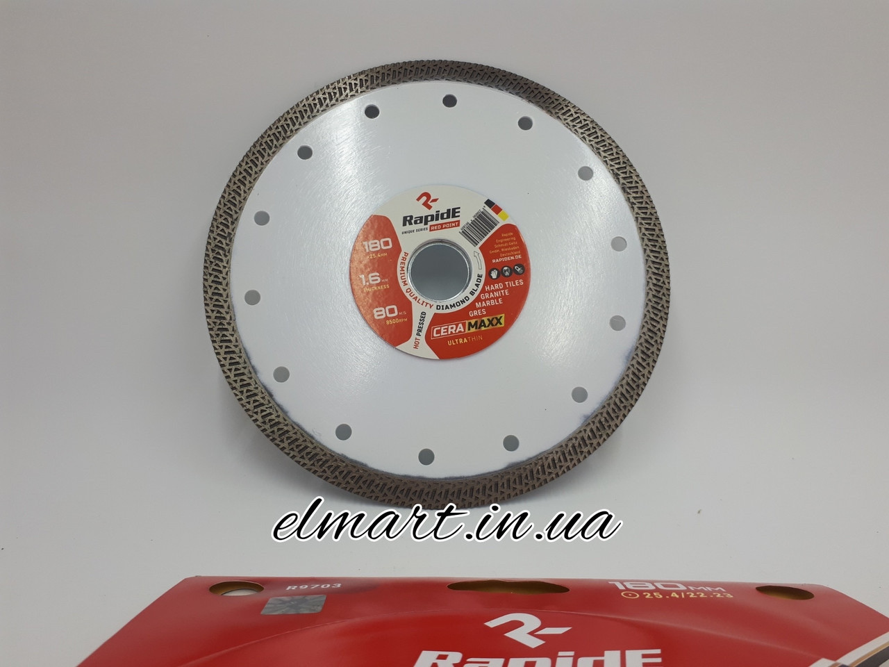 Диск алмазний відрізний ceramaxx 180* 25.4/ 22,23 RapidE для плиткоріза