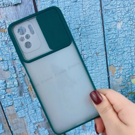 Чохол бампер soft-touch зі шторкою для камери Xiaomi Redmi Note 10 4G Колір Зелений