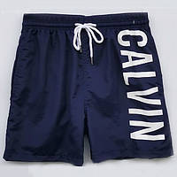 Мужские пляжные шорты (плавки) Calvin Klein, подходят для плаванья, цвет темно-синий