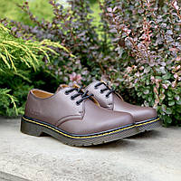 Туфли женские Dr.Martens 1461 Brown коричневые кожаные весна осень