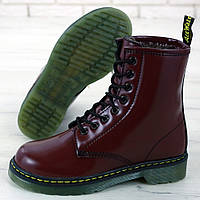 Зимние ботинки Dr.Martens Cherry женские с мехом бордовые 37