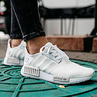 Кроссовки женские Adidas NMD R1 адидас белые лето текстиль