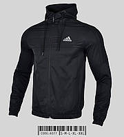 Куртка мужская ветровка Adidas демисезонная с капюшоном весна осень