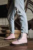 Демисезонные женские ботинки Dr.Martens кожаные розовые (мартинсы) 39