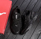 Чоловічі чорні літні кросівки в сітку Пума, фото 3