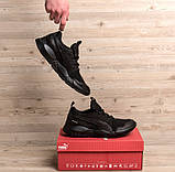 Чоловічі чорні літні кросівки в сітку Пума, фото 5