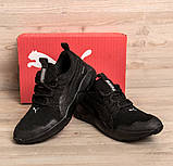 Чоловічі чорні літні кросівки в сітку Пума, фото 6