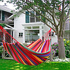 Тканинний гамак мексиканський 200х80 см, до 150 кг + Чохол-сумка/ Туристичний гамак підвісний/ Садовий гамак, фото 8