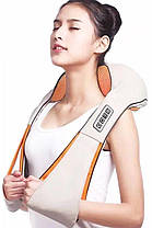Роликовий масажер для шиї плечей і спини з прогрівом Massager of Neck Kneading, фото 5