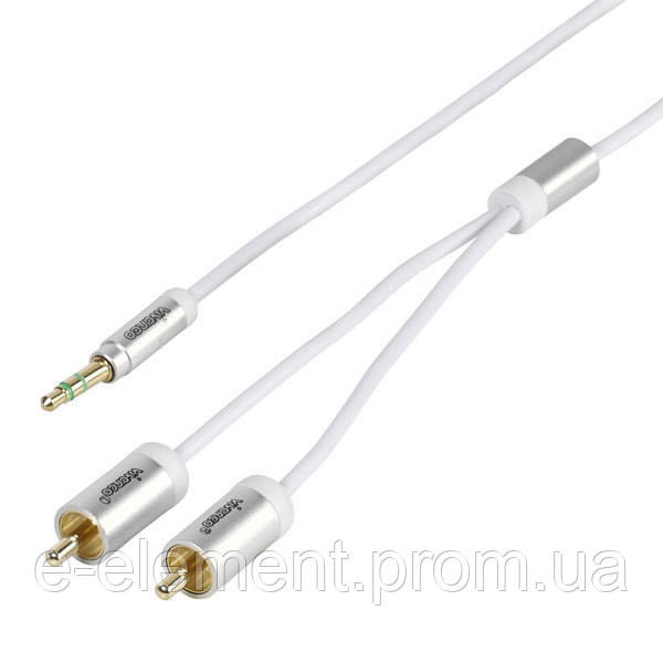 Аудіокабель Vivanco Apple IC RC 50,, 3.5 мм — 2x RCA, 5 м