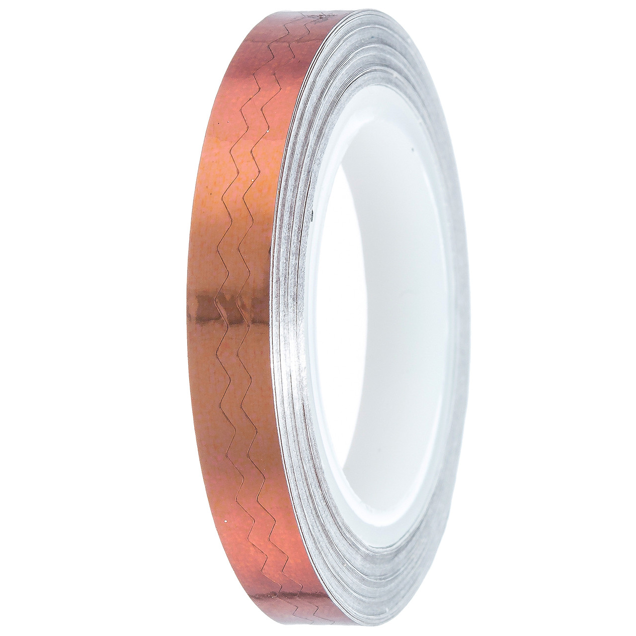 Стрічка-скотч для декору 6 мм, Т6 зигзаги шоколад