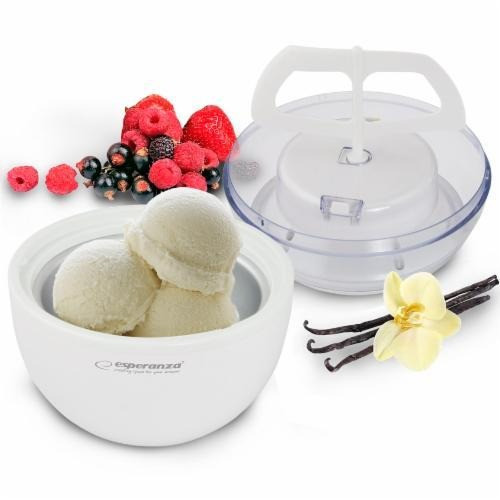 Морожениця, апарат для приготування морозива Esperanza EKI001 Vanilla white напівавтоматична