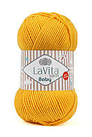 LaVita YARN BABY (Ярн Бейби) № 2021 желтый (Пряжа акрил, нитки для вязания)