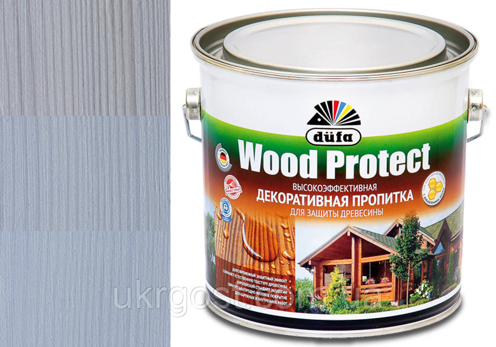 Просочення декоративне для дерева з воском Dufa Wood Protect Білий шовковистий глянець 0,75 л