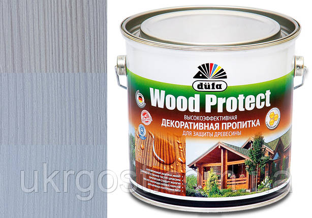 Просочення декоративне для дерева з воском Dufa Wood Protect Білий шовковистий глянець 0,75 л, фото 2