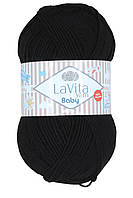 LaVita YARN BABY (Ярн Бейби) № 6500 черный (Пряжа акрил, нитки для вязания)