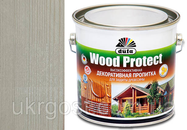 Просочення декоративне для дерева з воском Dufa Wood Protect Безбарвний шовковистий глянець 2,5 л, фото 1