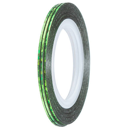 Стрічка-скотч для декору 1 мм, Т20 зелений голограма, фото 1