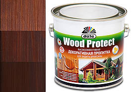 Просочення декоративне для дерева з воском Dufa Wood Protect Махагон шовковистий глянець 2,5 л