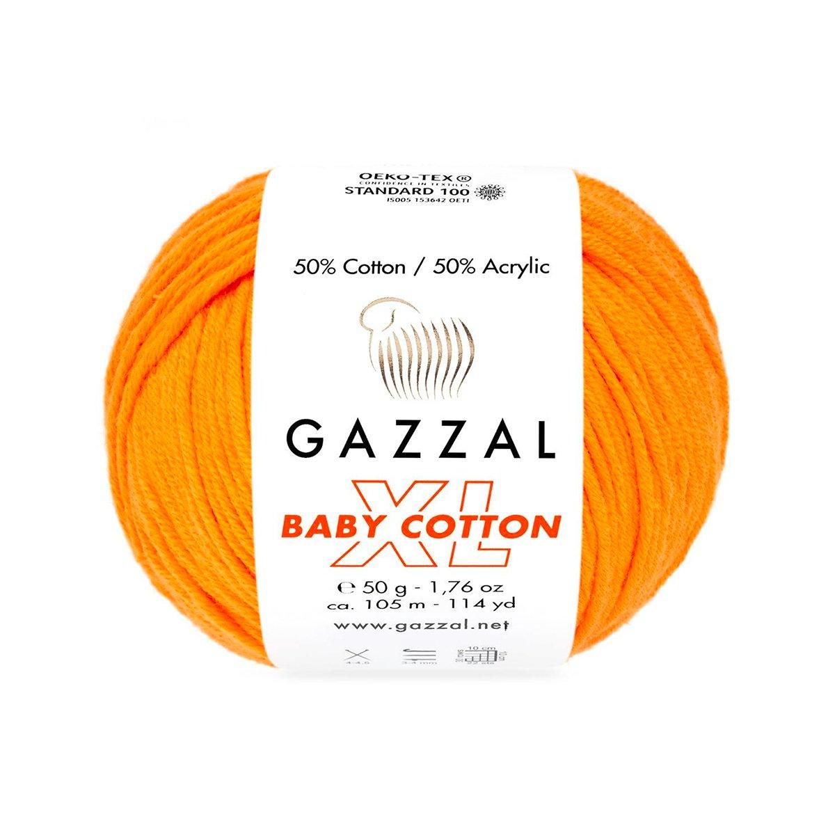 Пряжа Gazzal Baby Cotton XL 3416 жовток