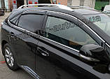 Дефлектори вікон із хром молдингом, Вітровики Lexus RX 2009-2014 (HIC), фото 3