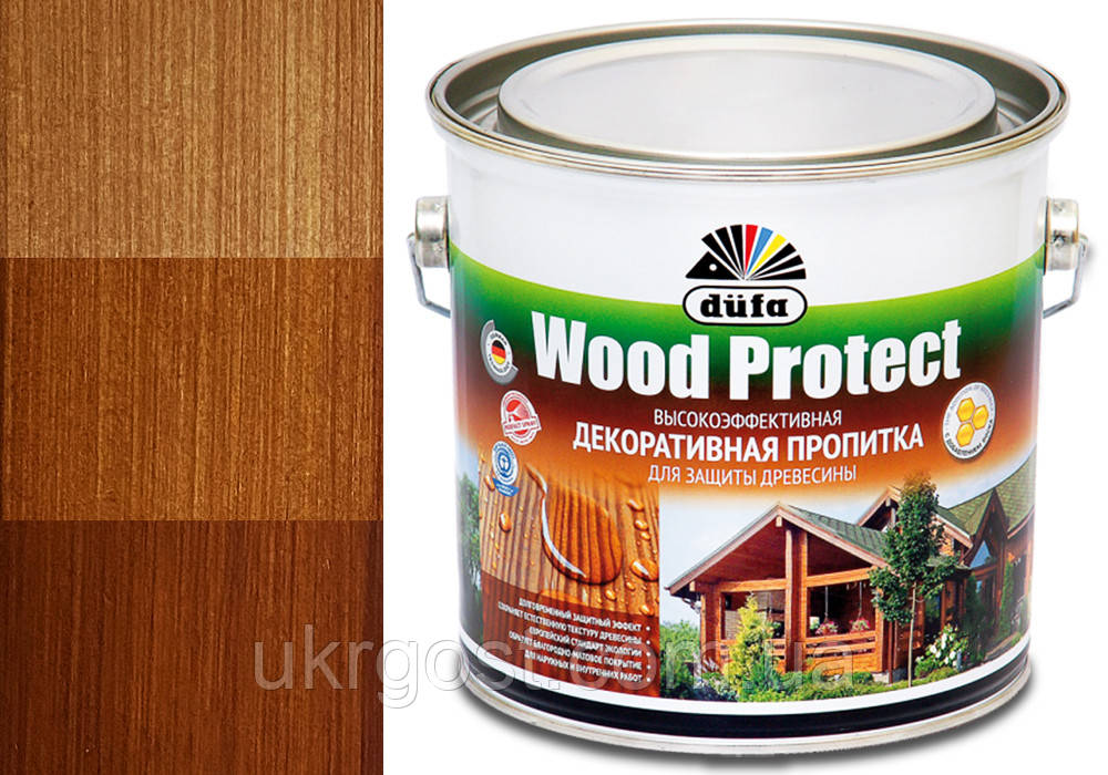 Пропитка декоративная для дерева с воском Dufa Wood Protect Тик ...