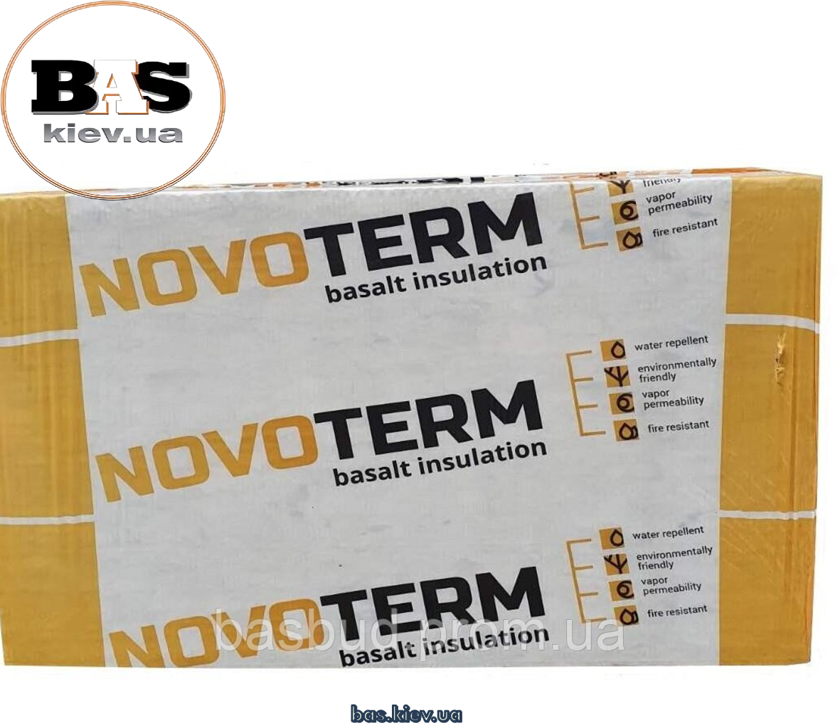 Фасадна базальтова вата Novoterm, товщина 100м, щільність 135кг/м3, 1,2м2, фото 1