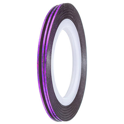 Стрічка-скотч для декору 1 мм, Т88 фіолетовий голограма, фото 1