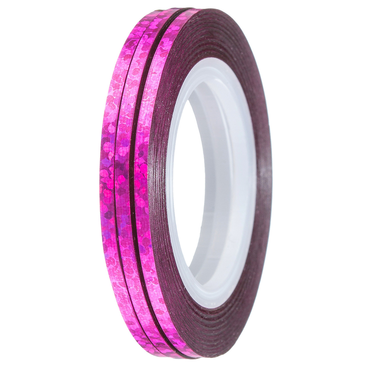 Стрічка-скотч для декору 2 мм, Т64 рожевий голограма