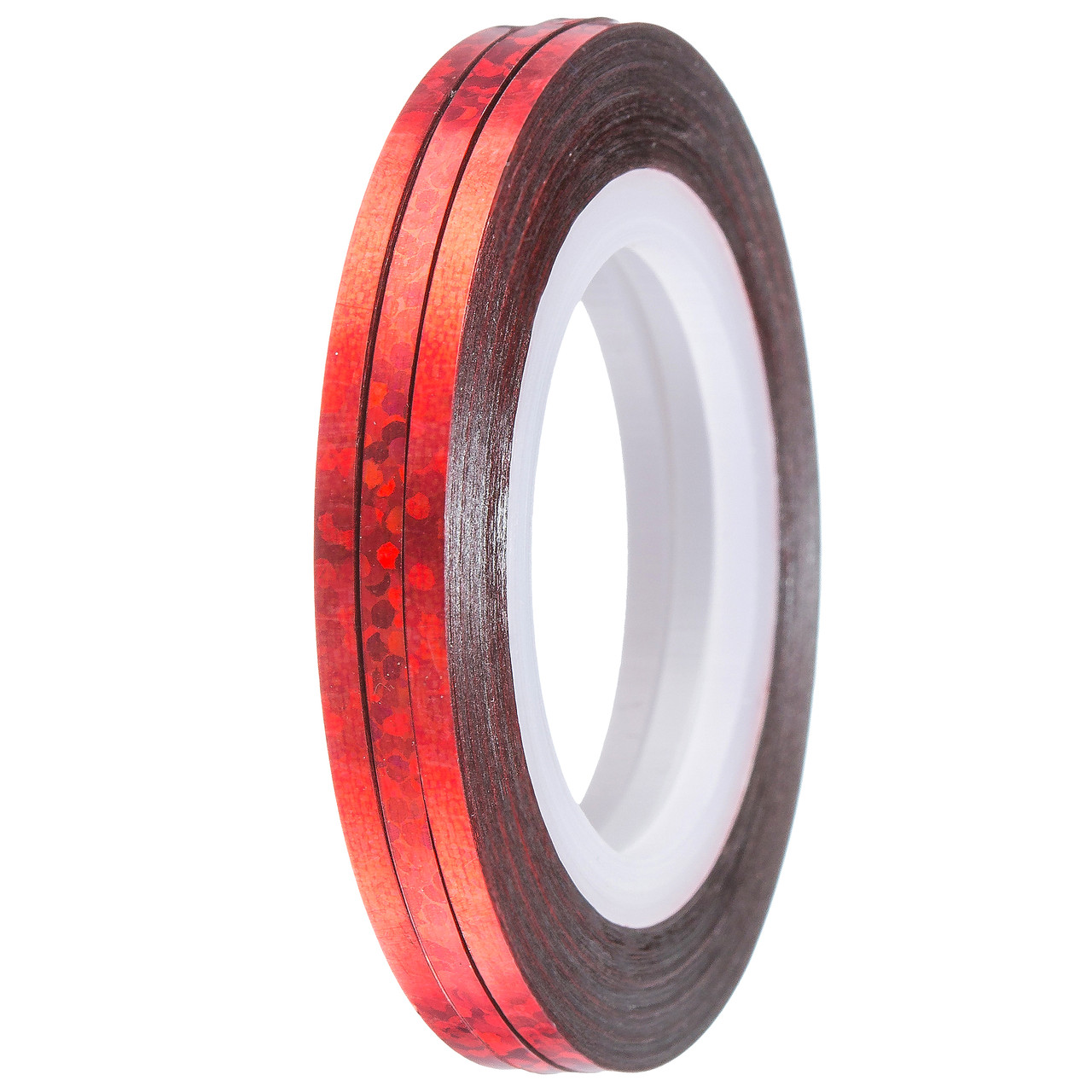 Стрічка-скотч для декору 2 мм, Т46 червоний голограма