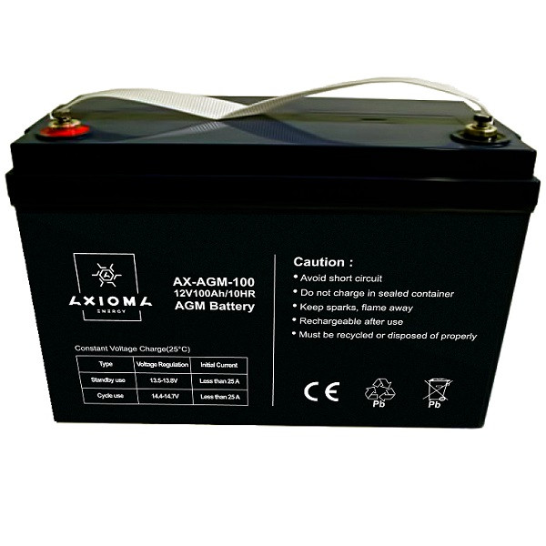 Акумулятор AGM 100 Аг 12 В, AX-AGM-100, AXIOMA energy