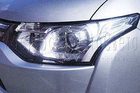 Mitsubishi Outlander SE USA - установка светодиодных Bi-LED линз в фары 1