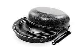 Сковорода ГРІЛЬ-ГАЗ Benson МРАМОР, з мармуровим антипригарним покриттям