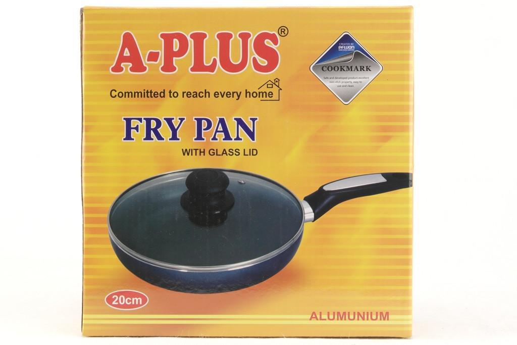 Сковорідка A-plus 28 см з кришкою, тефлонове покриття, фото 1