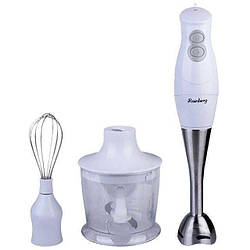 Універсальний занурювальний блендер 3в1 Rainberg 600Вт із чашею 750 мл, кухонний подрібнювач, міксер