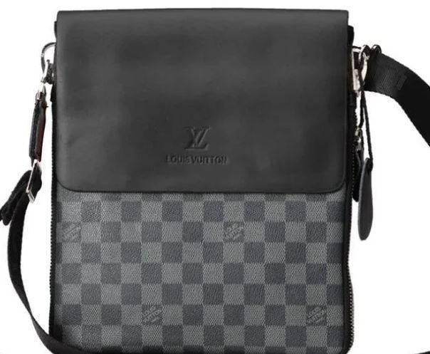 Чоловіча сумка через плече Louis Vuitton чорна, фото 1