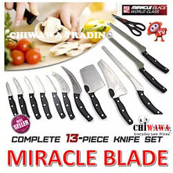 Набір кухонних ножів 13 в 1 Mibacle Blade, Великий комплект ножів з ножицями