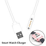 Магнітний зарядний кабель для смарт-годин Kw88, Kw99, Kw06, Kw98, Q100, Q750, Kw18, Y3, H1, H2 (4pin), фото 5