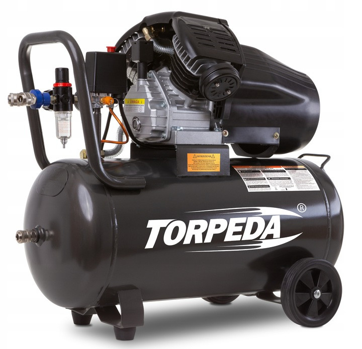 Компресор 2 х поршневий Torpeda 50л ! 354 л/хв - 2.23 кВт - 8 атм масляні компресори, фото 1