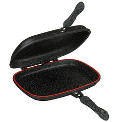 Сковорода двостороння для гриля та смаження A-PLUS 32 см мармурове покриття, побутова сковорода для дому.