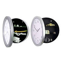 Настенные пластиковые часы-сейф Safe Clock Белые, тайник с полочкой для хранения ценных вещей, часы-тайник
