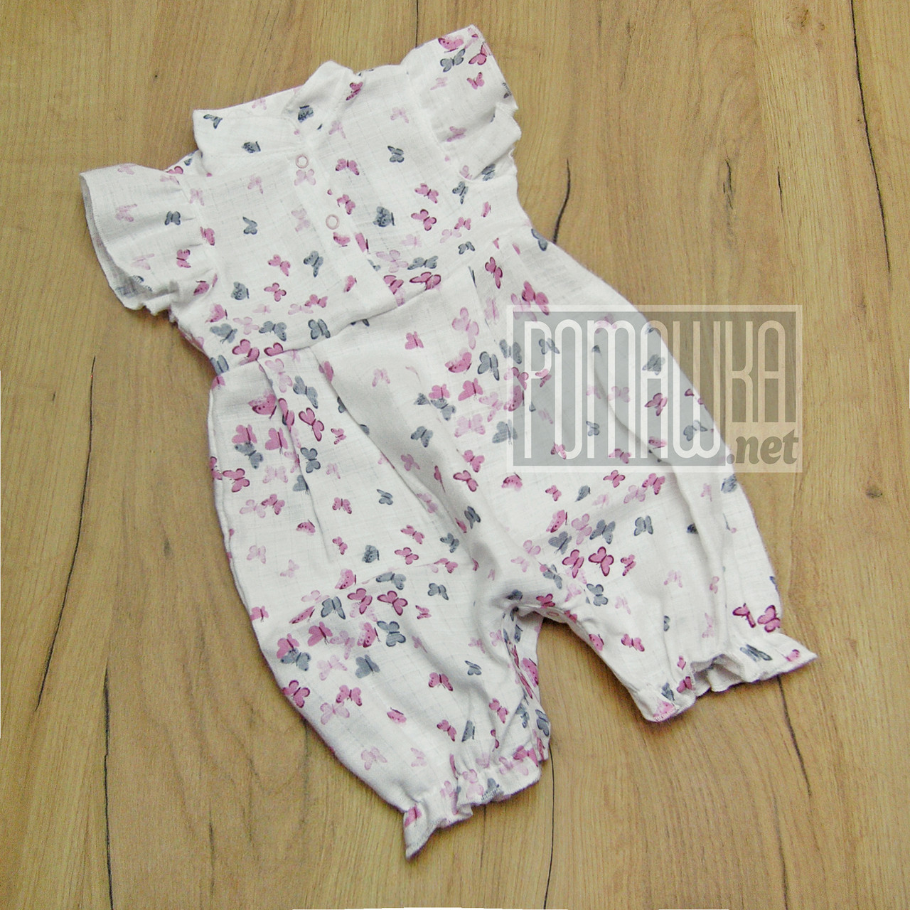 Дитячий 68 2-4 місяці (62) дуже легкий тонкий ромпер пісочник для новонароджених дівчинки на літо МУСЛІН 7010