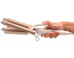 Потрійна плойка Gemei , гребінець для укладання волосся, повітряний стайлер, гофре, прасування для волосся, керамічне