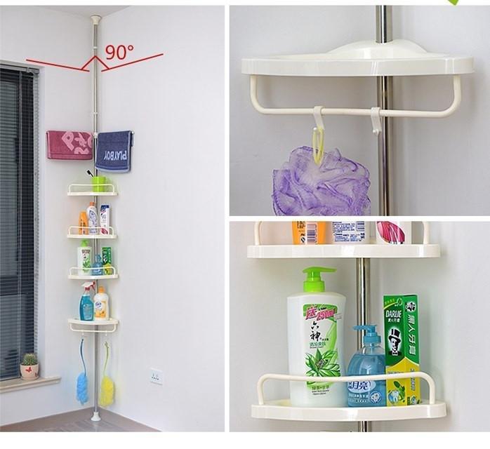 Кутова полиця для ванної кімнати Multi Corner Shelf Стійка Стелаж, етажерка для ванної кімнати кутова