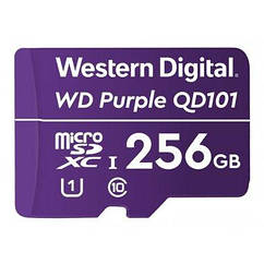 Карта пам'яті Western Digital MEMORY MICRO SDXC QD101 256GB UHS-I WDD256G1P0C WDC спеціалізована для відеоспостереження